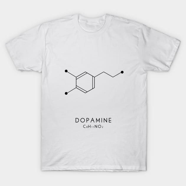 Dopamine Molecular Structure - White T-Shirt by typelab